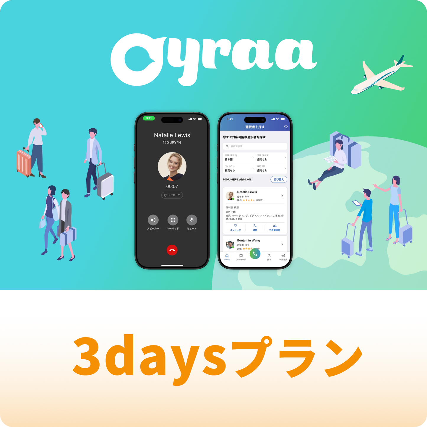 ライフカード特典 Oyraa 3日プラン